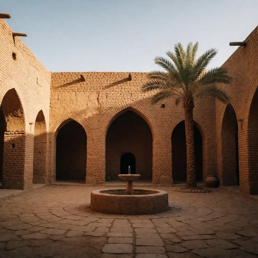 Traditional courtyard architecture with shade design